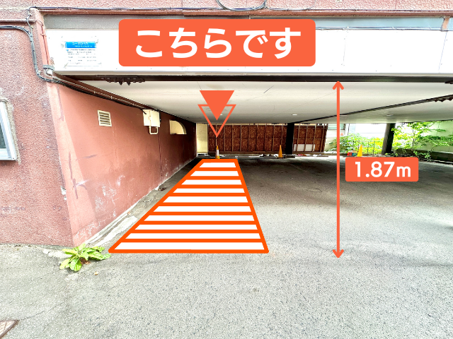 向かって一番左端が当院専用駐車場です